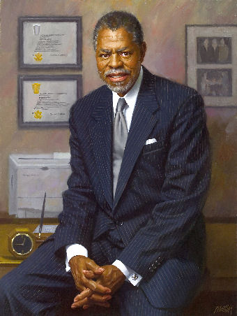 oil portrait of black politician