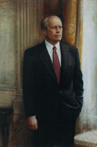oil portrait of public figure