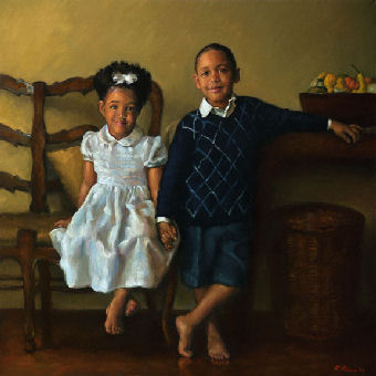 oil portrait of children