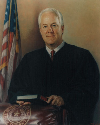 oil portrait of a judge standing