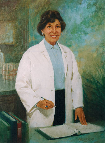 oil portrait of female doctor