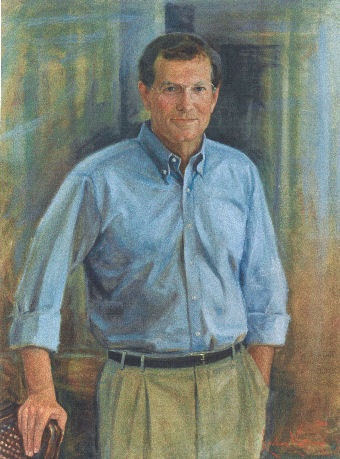 Oil portrait of man casual